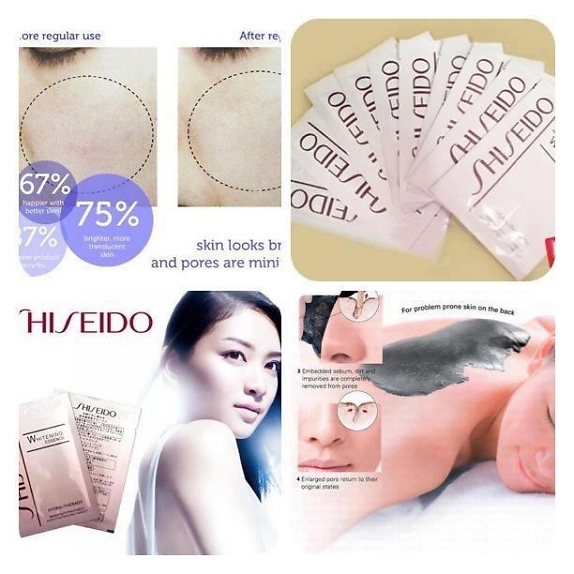 Set nguyên hộp mặt Nạ Whitening Essence Shiseido