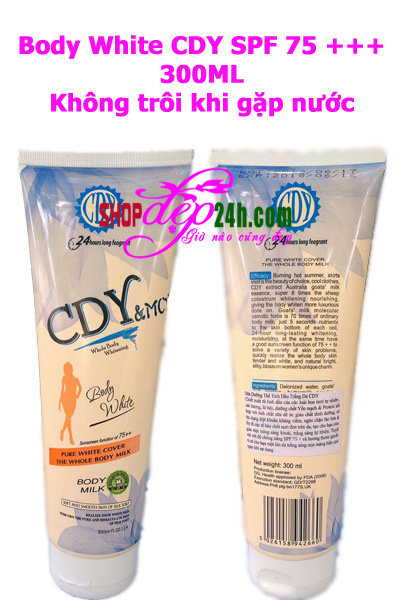 Kem makeup body CDY SPF 75 +++ 300ml