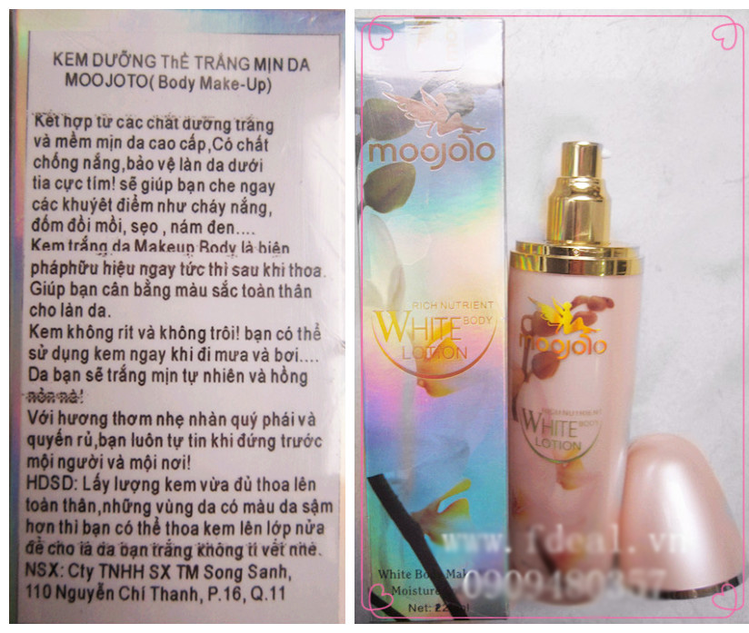 Lotion dưỡng thể trắng da Govent cao cấp  MOOJOTO 225ml
