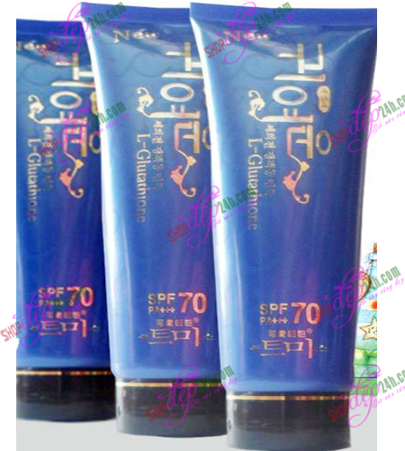 Kem dưỡng trắng L-Glutathione xanh dương SPF 70++