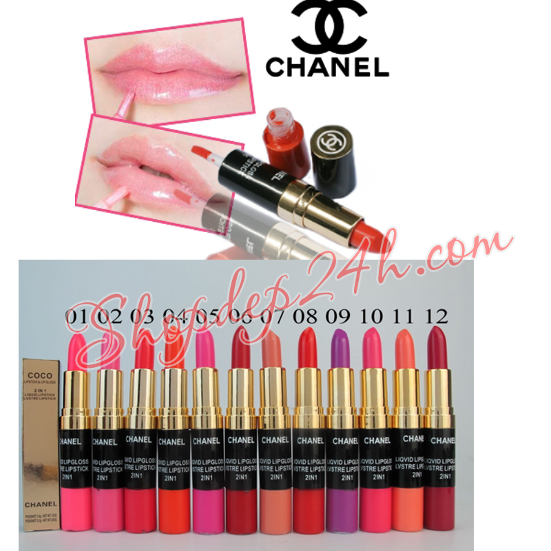 Son môi 2 đầu Chanel son sáp và son kem