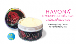 Kem dưỡng trắng body chống nắng spf 30 Havona 150g