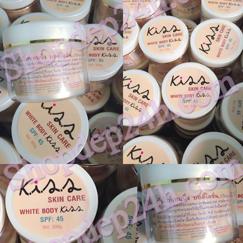 Kem body siêu dưỡng trắng Kiss Thái Lan spf 45  kem tan thấm hết vào da mịn như nhung