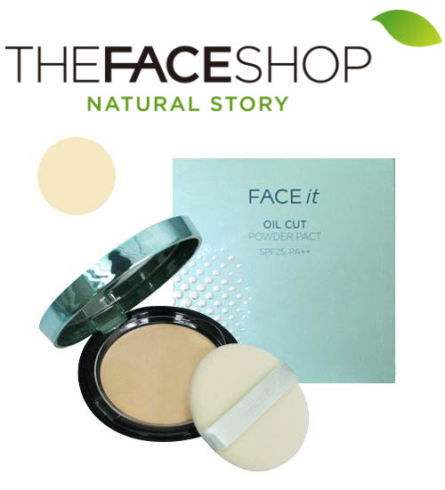 [The Face Shop] Phấn phủ kiềm dầu Face it Oil Cut Pore Powder Pact SPF25 PA++