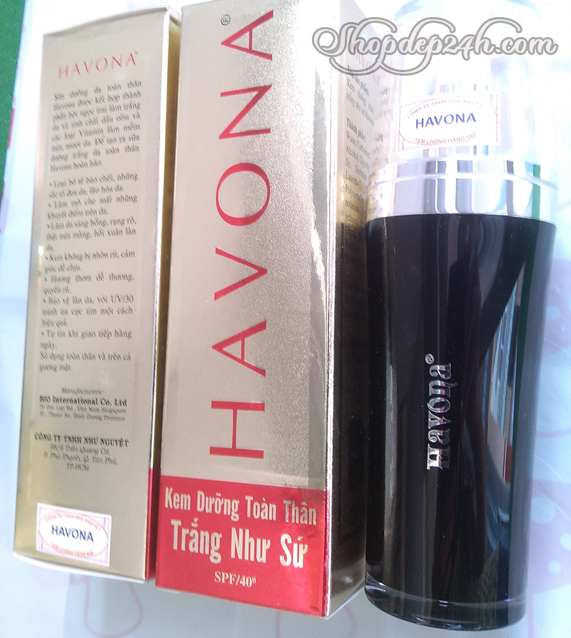 Havona trắng sứ toàn thân cho ngày và đêm SPF 40