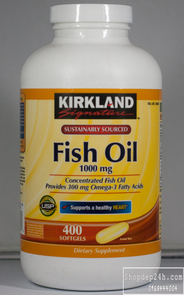 [Kirkland] Omega 3 Của Mỹ - Omega 3 Fish Oil 1000mg Kirkland
