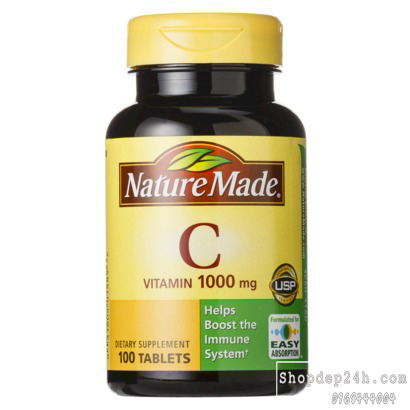 [Nature Made] Viên uống bổ sung Vitamin C 1000mg 100 viên USA