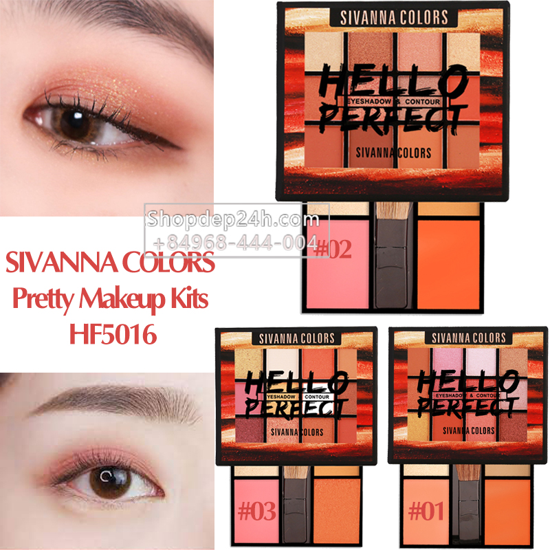 [Sivanna] Phấn mắt 12 ô, 2 ô má hồng, 2 ô highlight Sivnna Pretty Makeup Kits – HF5016